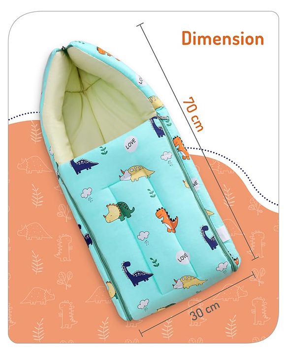 Babyhug Cotton Sleeping Bag Duck Print- Blue