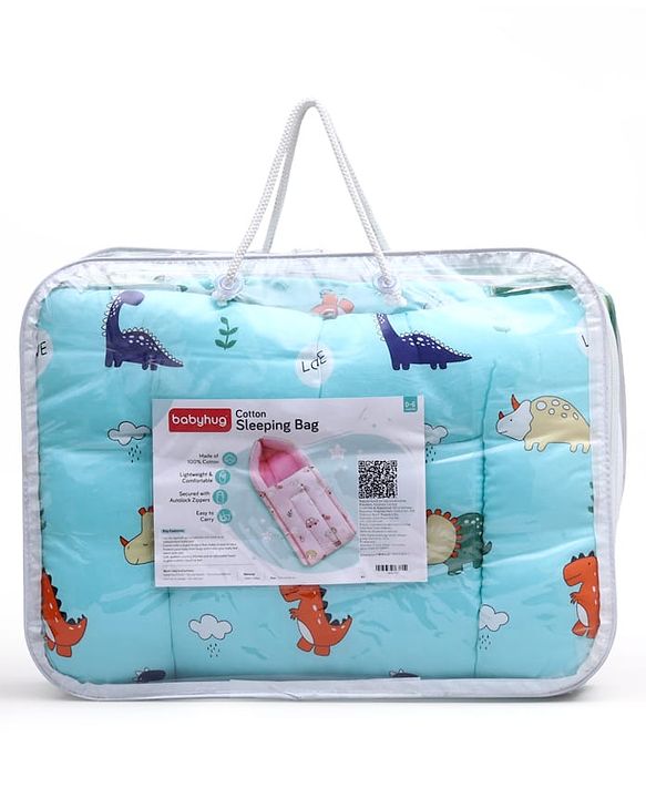 Babyhug Cotton Sleeping Bag Duck Print- Blue