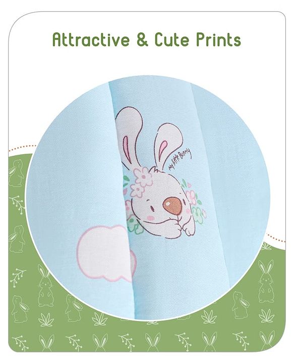Babyhug Cotton Sleeping Bag Duck Print- Blue