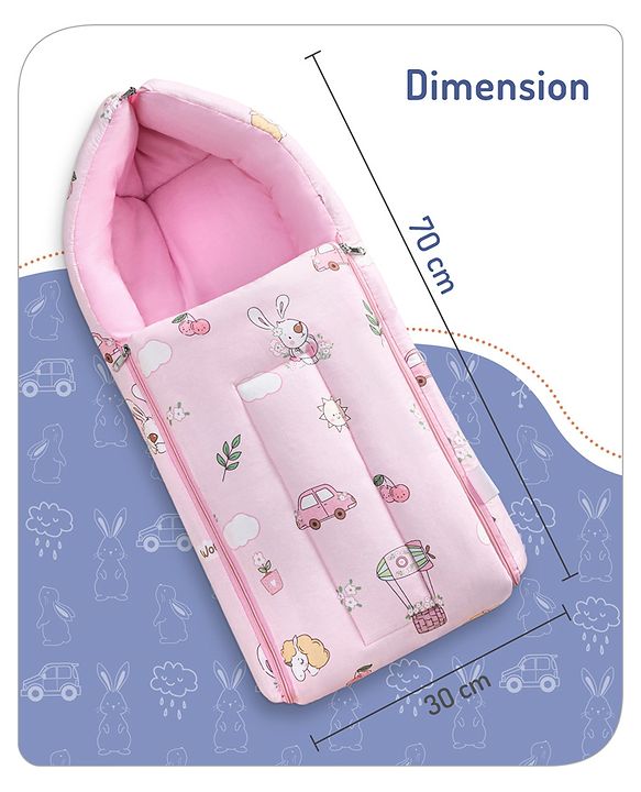 Babyhug Cotton Sleeping Bag Duck Print- Blue