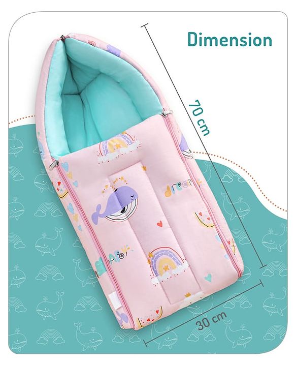 Babyhug Cotton Sleeping Bag Duck Print- Blue