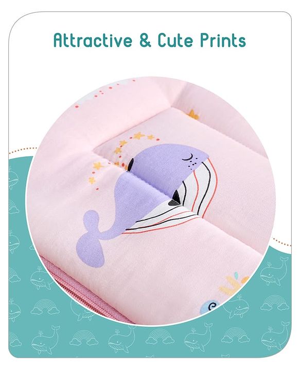 Babyhug Cotton Sleeping Bag Duck Print- Blue