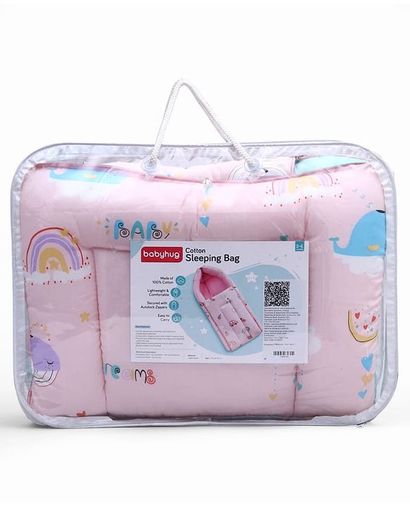 Babyhug Cotton Sleeping Bag Duck Print- Blue