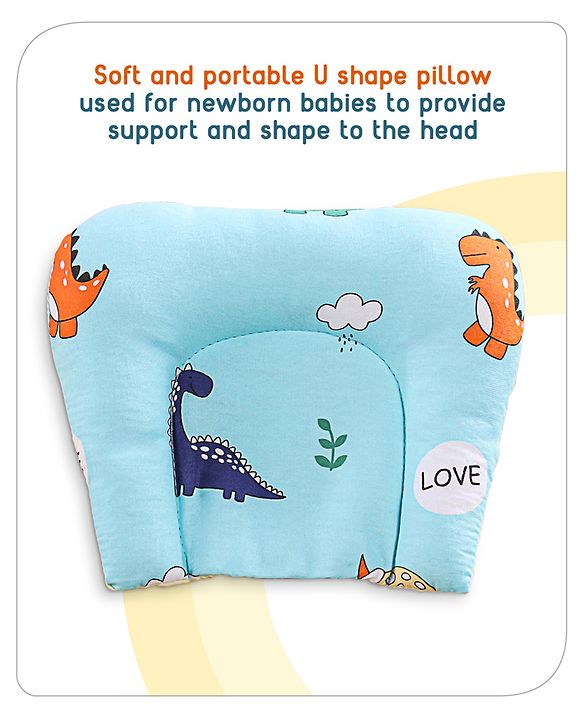 Babyhug Cotton Bedding Set with Mosquito Net Duck Print- Blue