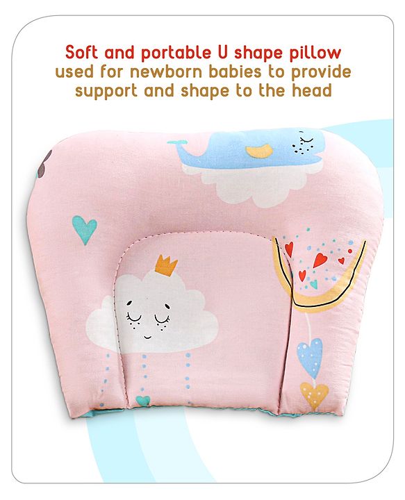 Babyhug Cotton Bedding Set with Mosquito Net Duck Print- Blue