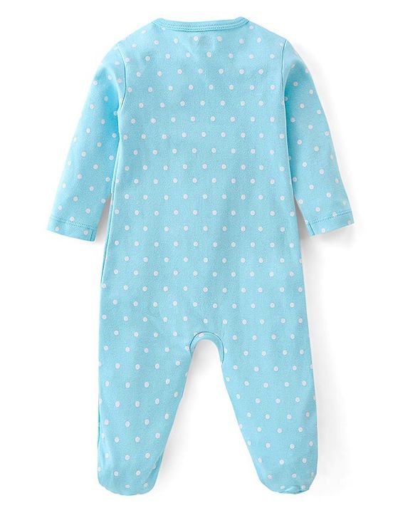 Babyhug Cotton Interlock Knit Full Sleeves Sleep Suit Floral Print Pack of 3 - Multicolor