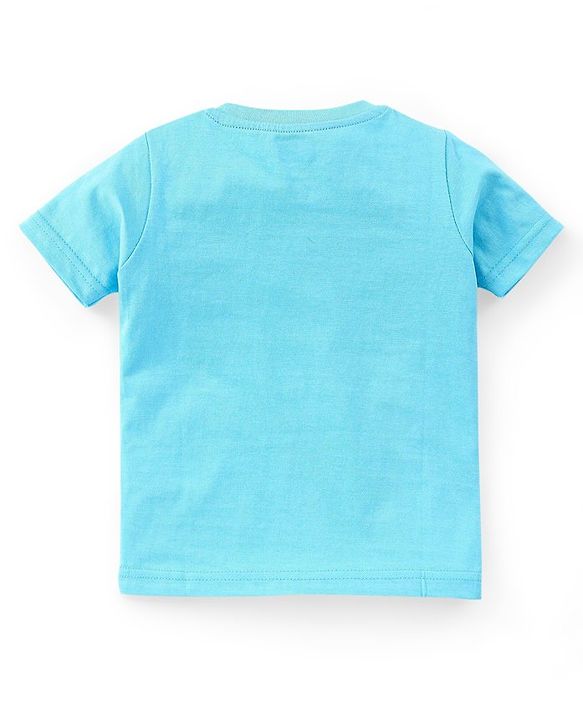 Babyhug Cotton Half Sleeves T-Shirt Stripes & Beach Print Pack of 3- Blue & White