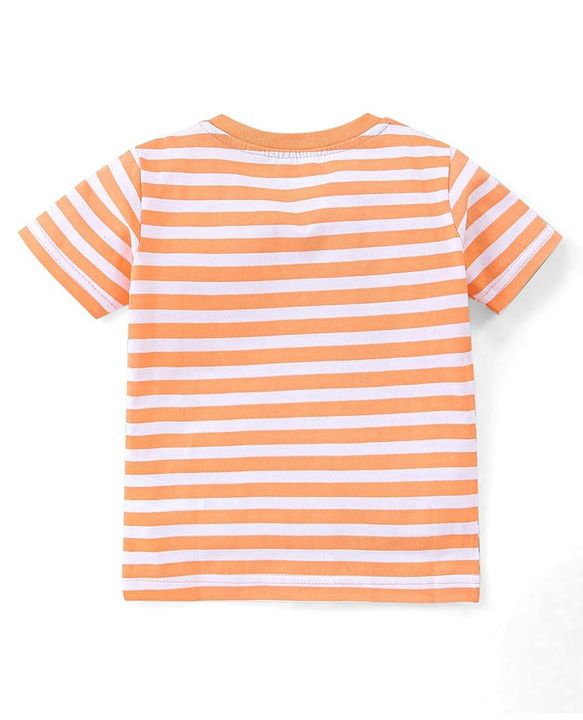 Babyhug Cotton Half Sleeves T-Shirt Stripes & Beach Print Pack of 3- Blue & White