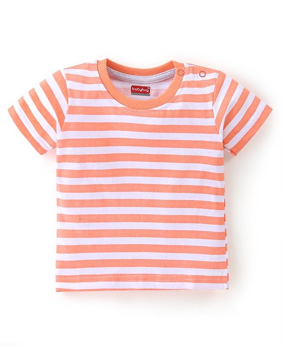 Babyhug Cotton Half Sleeves T-Shirt Stripes & Football Print Pack of 5- Green Grey & Blue