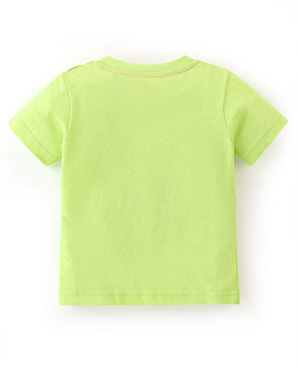 Babyhug Cotton Half Sleeves T-Shirt Stripes & Football Print Pack of 5- Green Grey & Blue