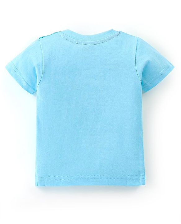 Babyhug Cotton Half Sleeves T-Shirt Stripes & Football Print Pack of 5- Green Grey & Blue