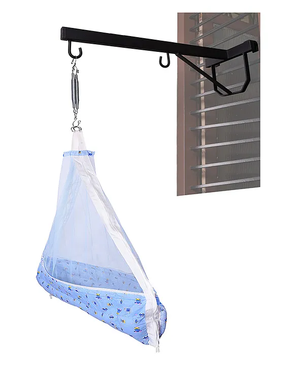 Baby hanging cradle with mosquito net hotsell