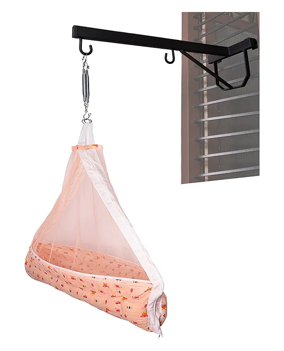 Baby hanging cradle sales with mosquito net