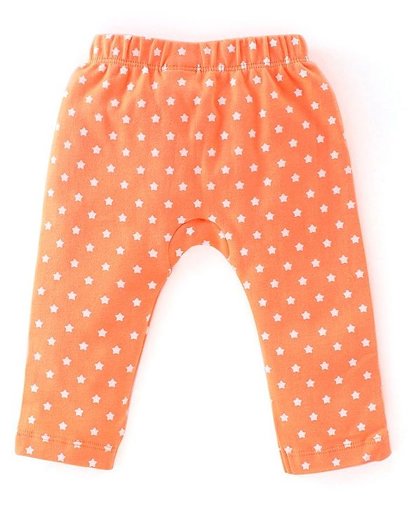 Babyhug Interlock Cotton Knit Full Length Diaper Pants Space Shuttle Print Pack of 3 - Navy Turquoise & Orange