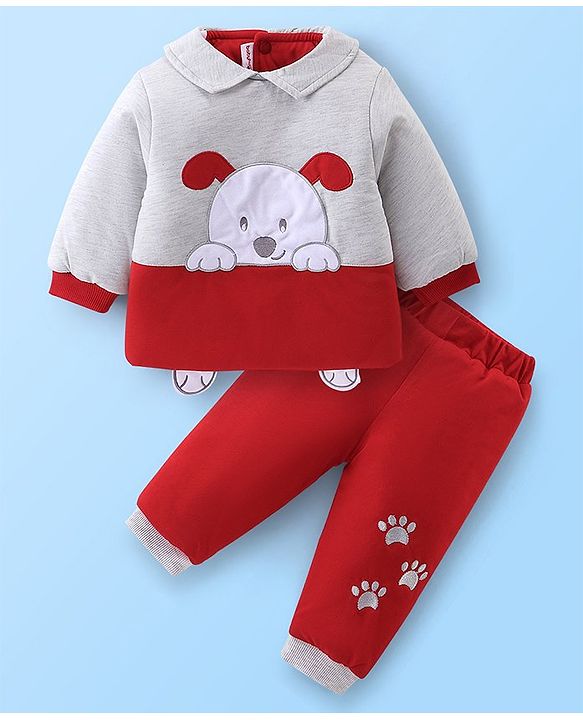 Babyhug 100% Cotton Terry Knit Full Sleeves Hooded T-Shirt and Lounge Pant Set Text Print - Pink & Lime main image 0