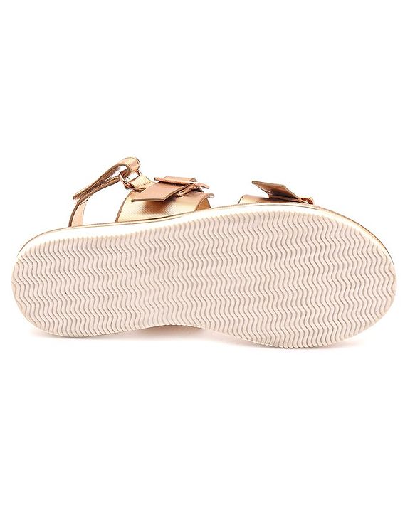 Pine Kids Party Wear Sandals With Buckle Closure - Rose Gold