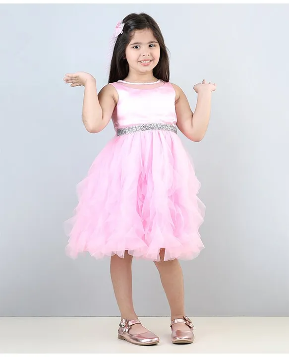 Cute vibrant elegant child light pink dress Vector Image