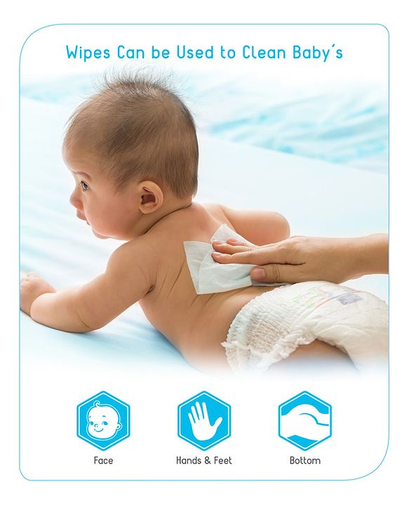 Babyhug Advanced 99% Pure Water Unscented Baby Wipes - 72 Pieces