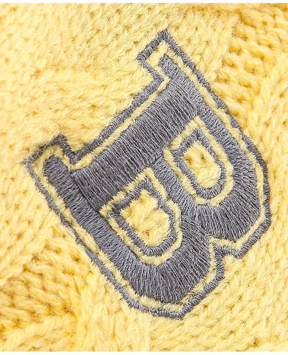Babyhug Knit Full Sleeves Embroidered  Sweater - Yellow