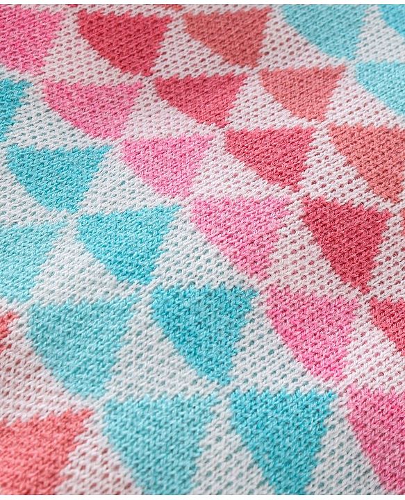 Babyhug Knit Full Sleeves Sweater with Geometric Design - Multicolour