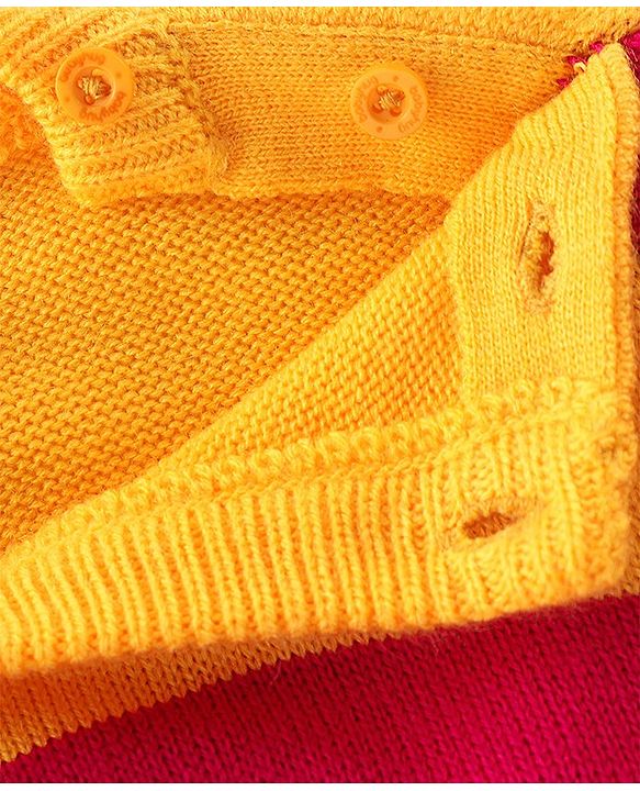 Babyhug Knitted Full Sleeves Sweater Striped Design - Multicolour