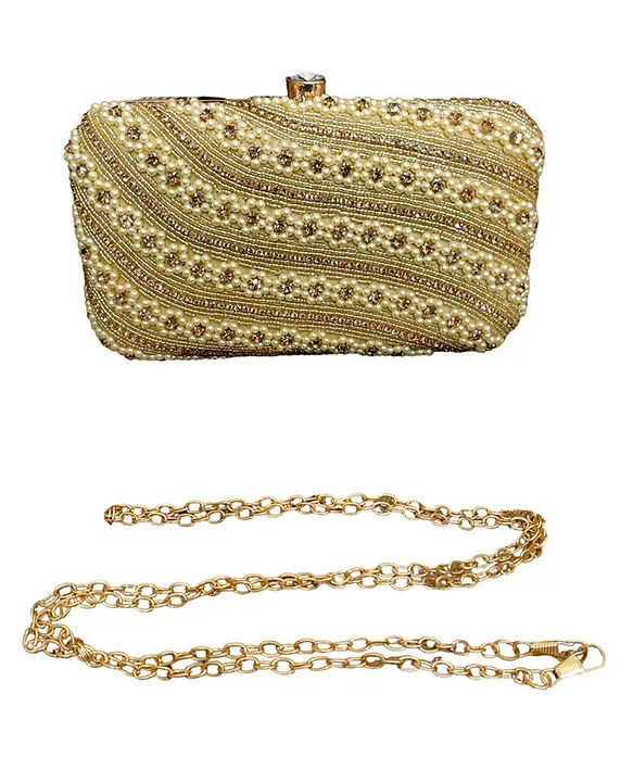 PURSEO Party Red, Gold Clutch Gold, Red - Price in India | Flipkart.com