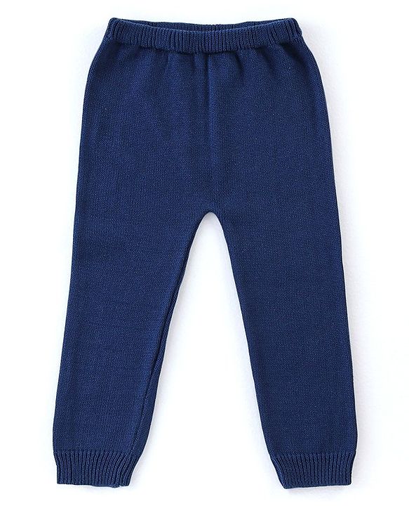 Babyhug Organic Cotton Full Sleeves Sweater Set with Cap Penguin Design - Grey & Navy