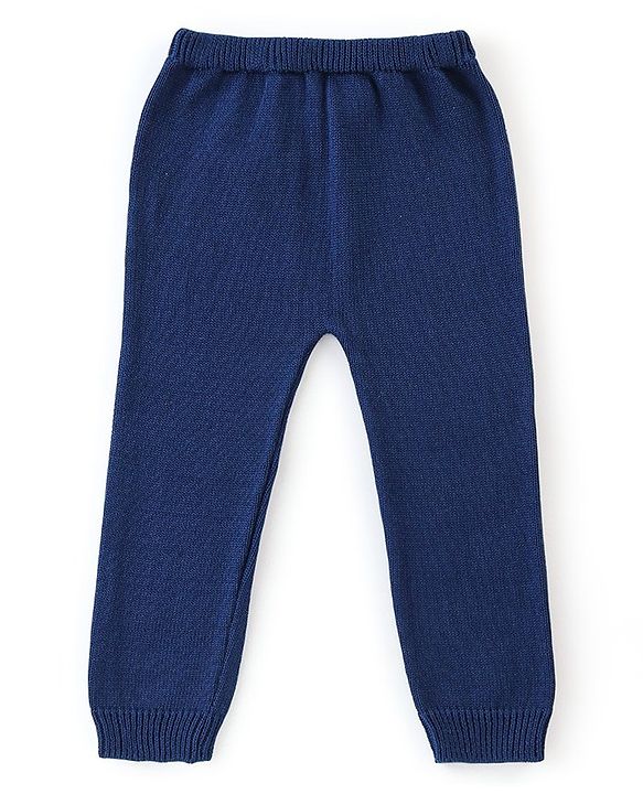 Babyhug Organic Cotton Full Sleeves Sweater Set with Cap Penguin Design - Grey & Navy