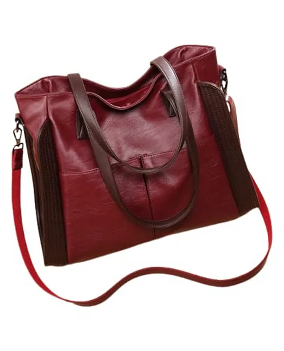 Buy Madosh, Womens Shoulder Bag Genuine Leather Ladies Tote Handbag Top  Handle Brown Large Capacity Travel Purse at Amazon.in
