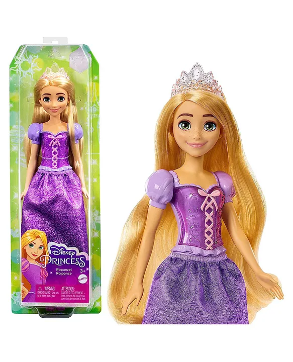 Disney Princess Rapunzel Doll with Sparkling Clothing Height 30 cm  (Colour and Decorations May Vary)