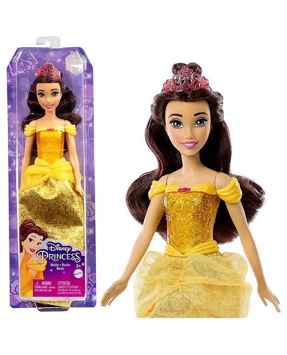 Disney Princess Belle Doll With Yellow Dress And Removable Shoes