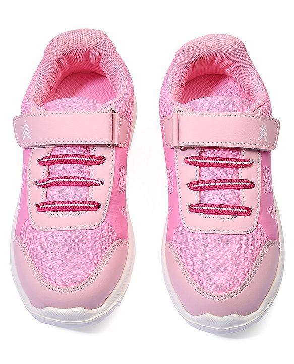 Pine Kids Textured Velcro Closure Sneakers - Pink