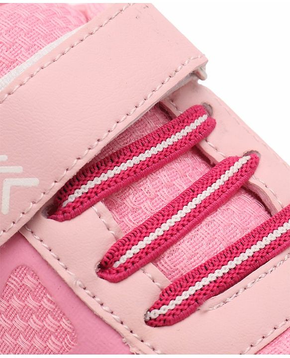 Pine Kids Textured Velcro Closure Sneakers - Pink