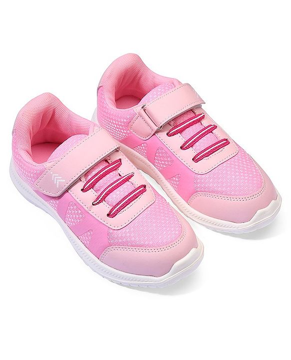 Pine Kids Textured Velcro Closure Sneakers - Pink