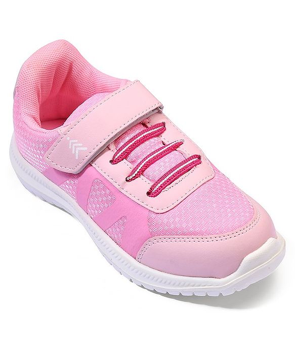 Pine Kids Textured Velcro Closure Sneakers - Pink