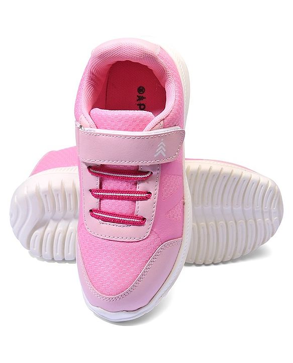 Pine Kids Textured Velcro Closure Sneakers - Pink