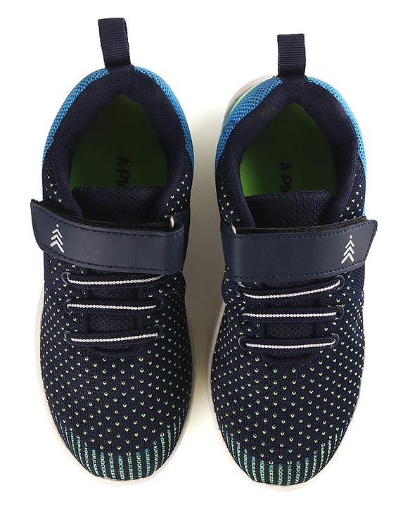 Pine Kids Lace Detailing Velcro Closure Sneakers - Blue