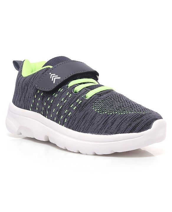 Pine Kids Textured Velcro Closure Sneakers - Dark Grey