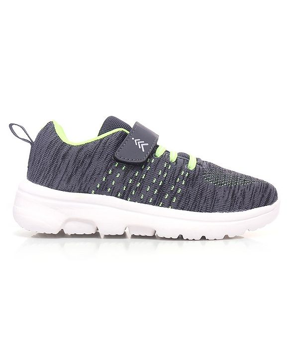 Pine Kids Textured Velcro Closure Sneakers - Dark Grey