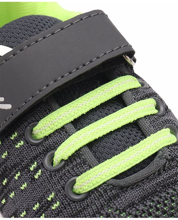 Pine Kids Textured Velcro Closure Sneakers - Dark Grey