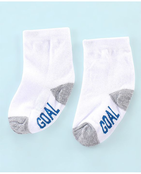 Cute Walk by Babyhug Cotton Knit Anti Bacterial Ankle Length Socks Stripes & Ball Design Pack of 5 - Black Grey & White