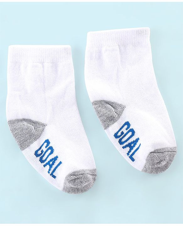 Cute Walk by Babyhug Cotton Knit Anti Bacterial Ankle Length Socks Stripes & Ball Design Pack of 5 - Black Grey & White