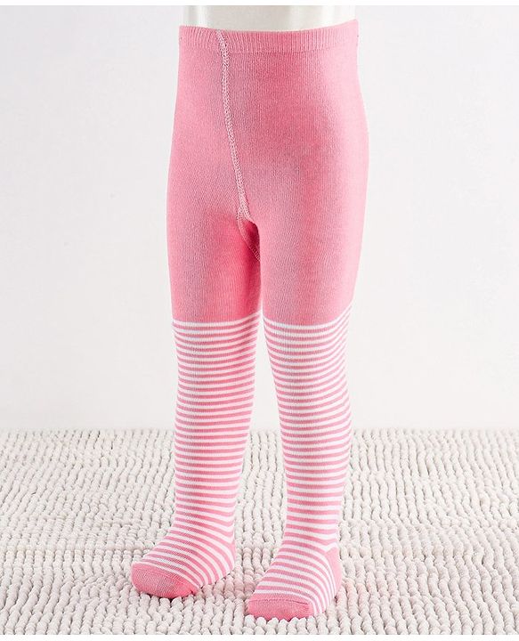 Cutewalk by Babyhug Non Terry Footed Anti-Bacterial Unicorn Design Tights Pack of 2 - Pink & Navy
