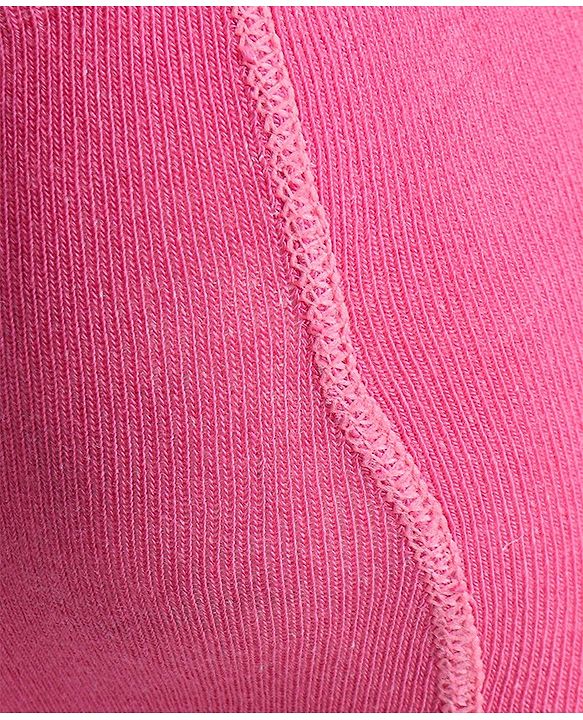 Cutewalk by Babyhug Non Terry Footed Anti Bacterial Striped  Tights  -Pink