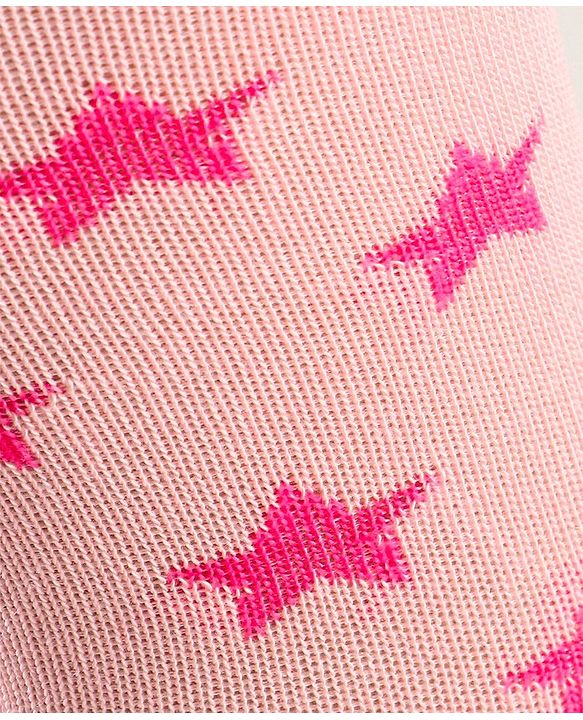 Cutewalk by Babyhug Non Terry Footed Anti Bacterial Star Design Tights  - Pink