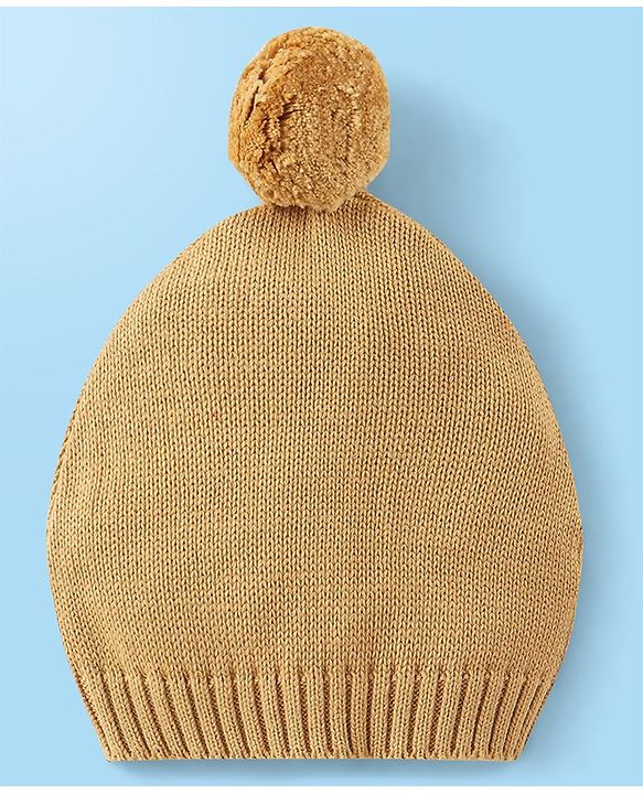 Babyhug Organic Cotton Knit Full Sleeves Striped Sweater Set - Mustard & Blue
