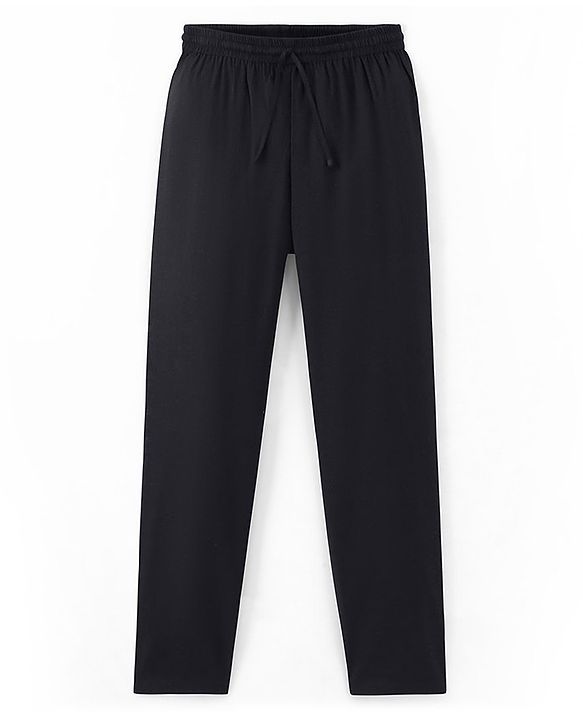 Pine Kids Cotton Solid Full Length Pyjama - Black