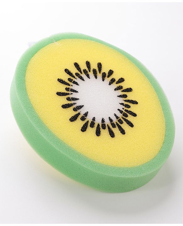 Kiwi Shaped Bath Sponge - Green & Yellow