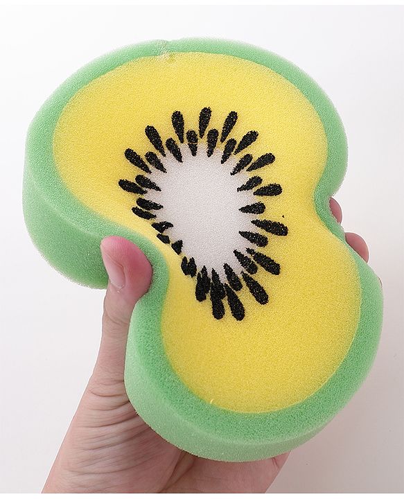 Kiwi Shaped Bath Sponge - Green & Yellow