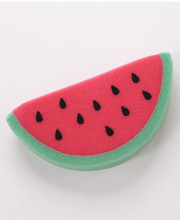 Watermelon Shaped Bath Sponge- Red